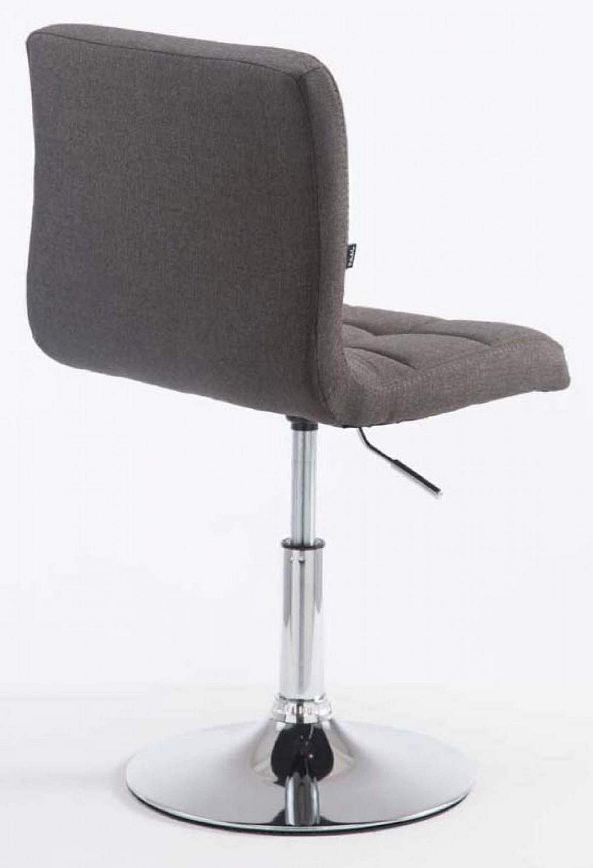 DREHSTUHL 2er Set Stoff dunkelgrau - Chromfarben/Dunkelgrau, Textil/Metall (44/74/49cm) - CLP