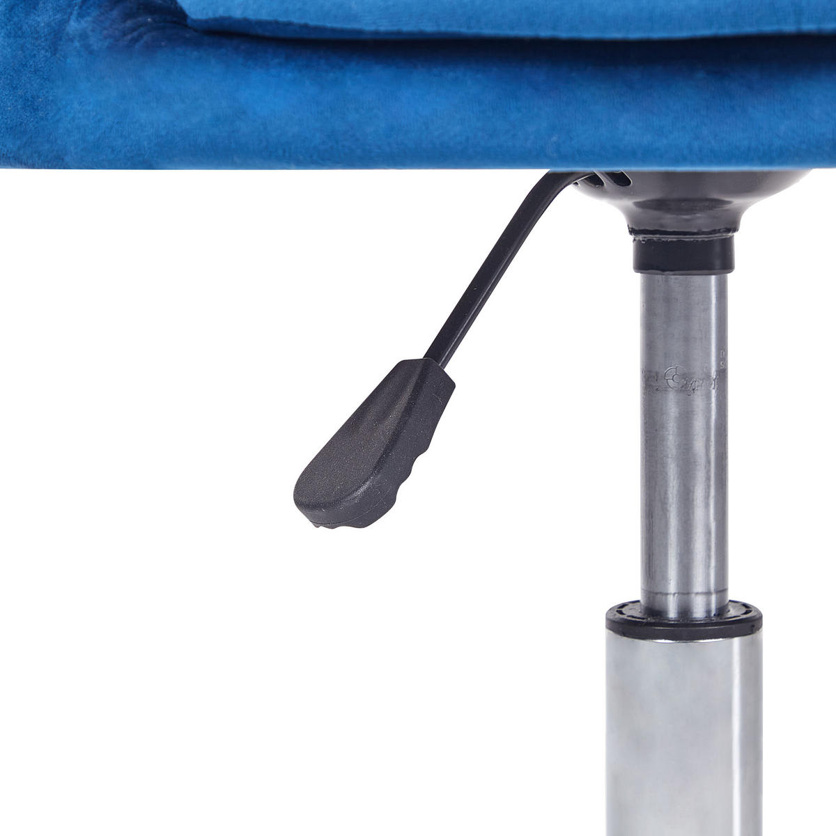 BÜROSTUHL Samtstoff Blau Monticello - Blau, Textil/Metall (67/78/65cm) - Beliani