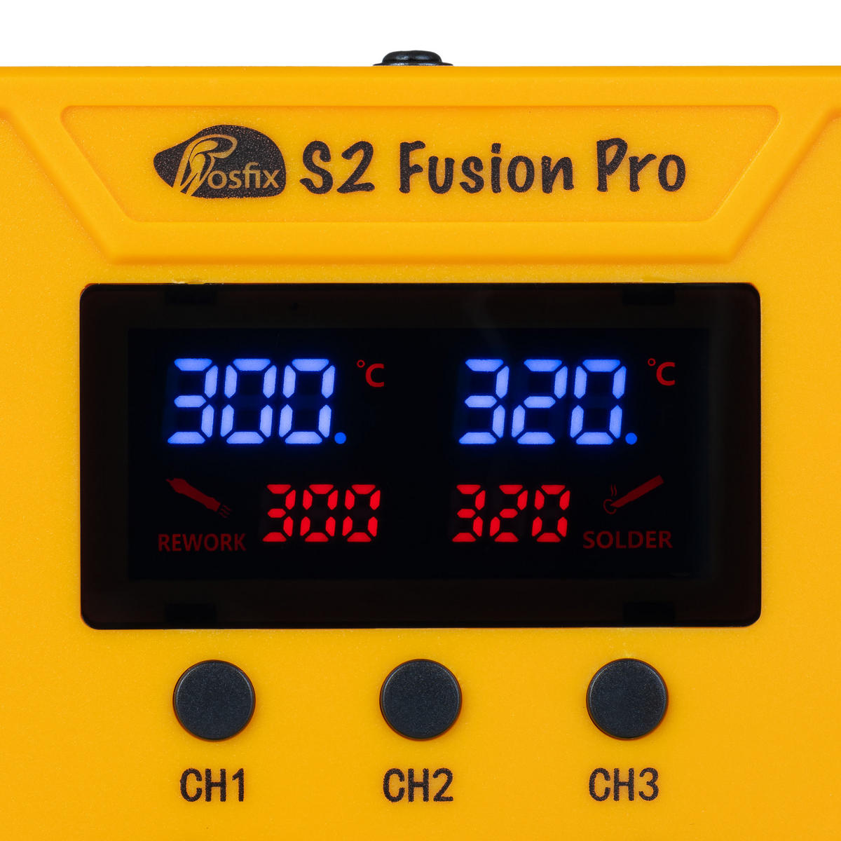 LÖTSTATION S2 Fusion Pro - 760W, Hot Air 700W, Lötkolben 60W, 100-500°C, ESD SAFE - Multicolor, Metall (10/10/10cm)