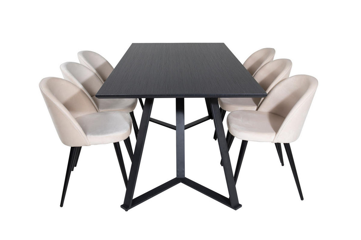 TISCHGRUPPE Beige - Beige, Holzwerkstoff (90/75/180cm) - ebuy24