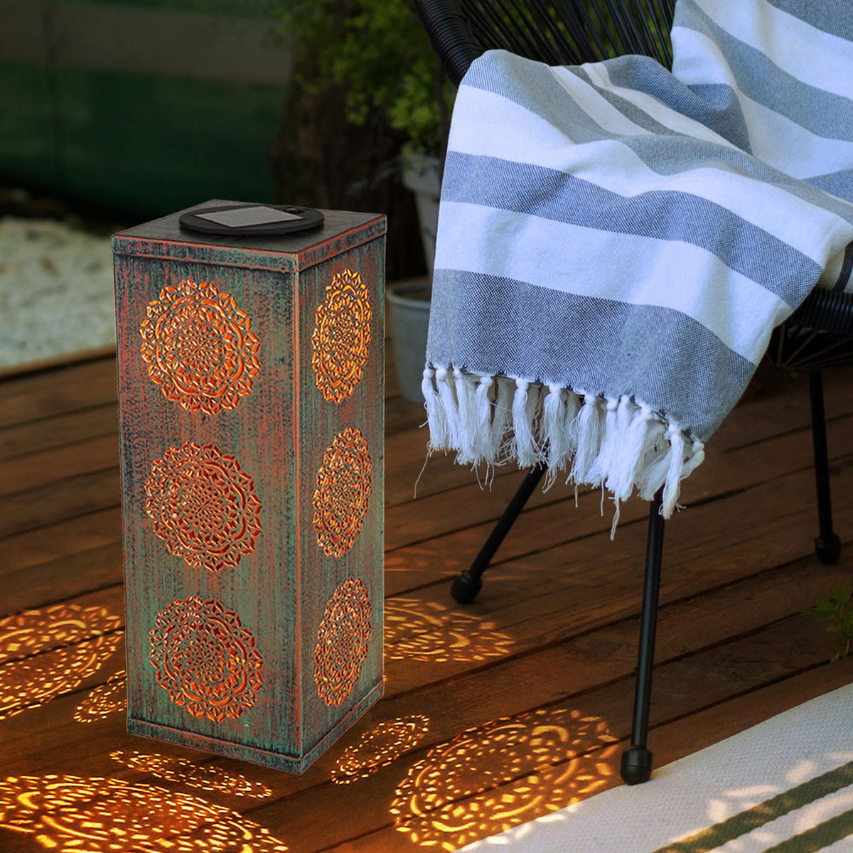 LED AUSSENLEUCHTE Rostoptik Braun - Braun, Metall (10.2/10.2/26cm)