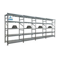 FACHBODENREGAL Proximo Stecksystem 200x480x60cm 5 Ebenen Fachlast 200 kg Beidseitig nutzbar Verzinkt - Silberfarben, Metall (480/200/60cm) - PROREGAL
