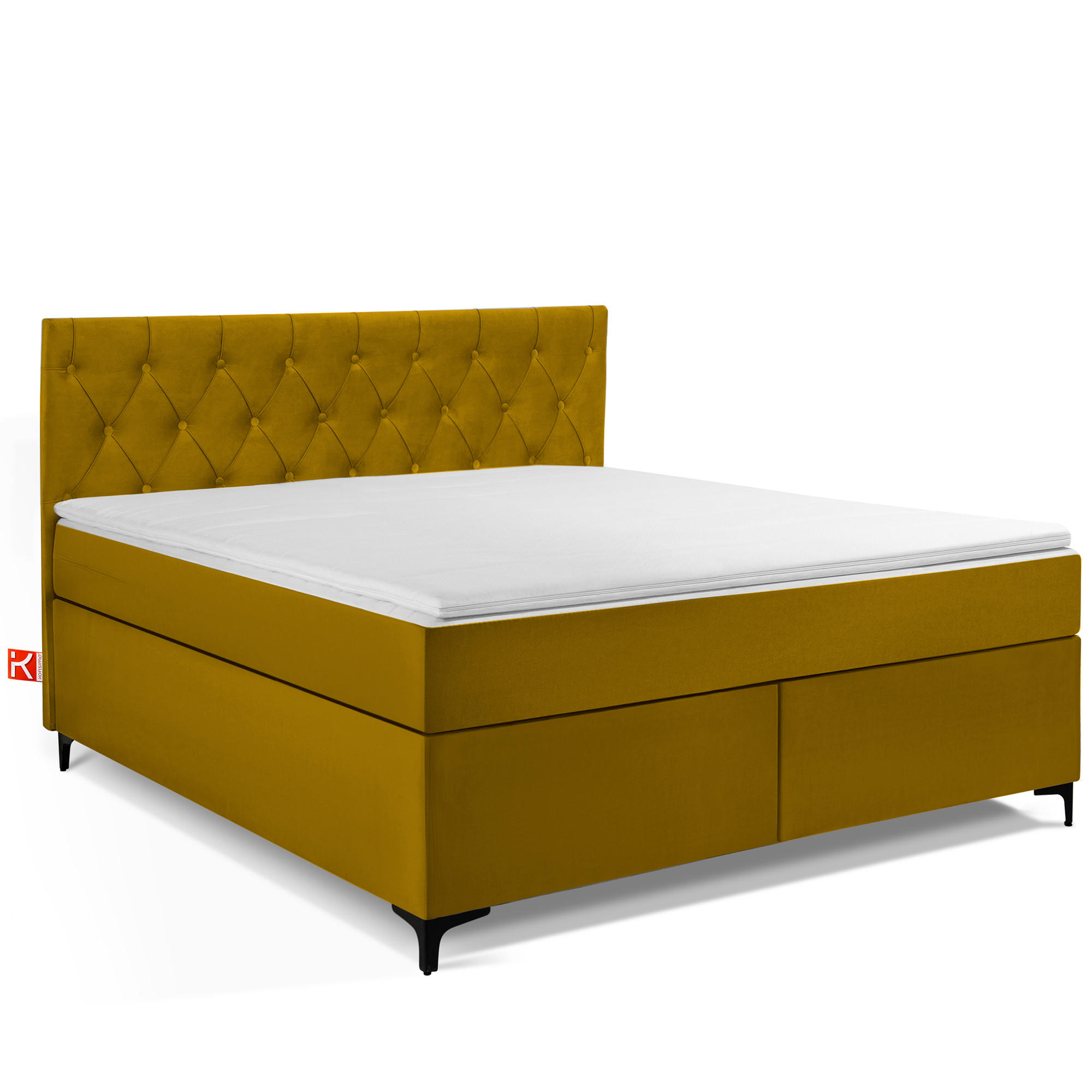 Konsimo® Polsterbett Gelb 160x200 cm
