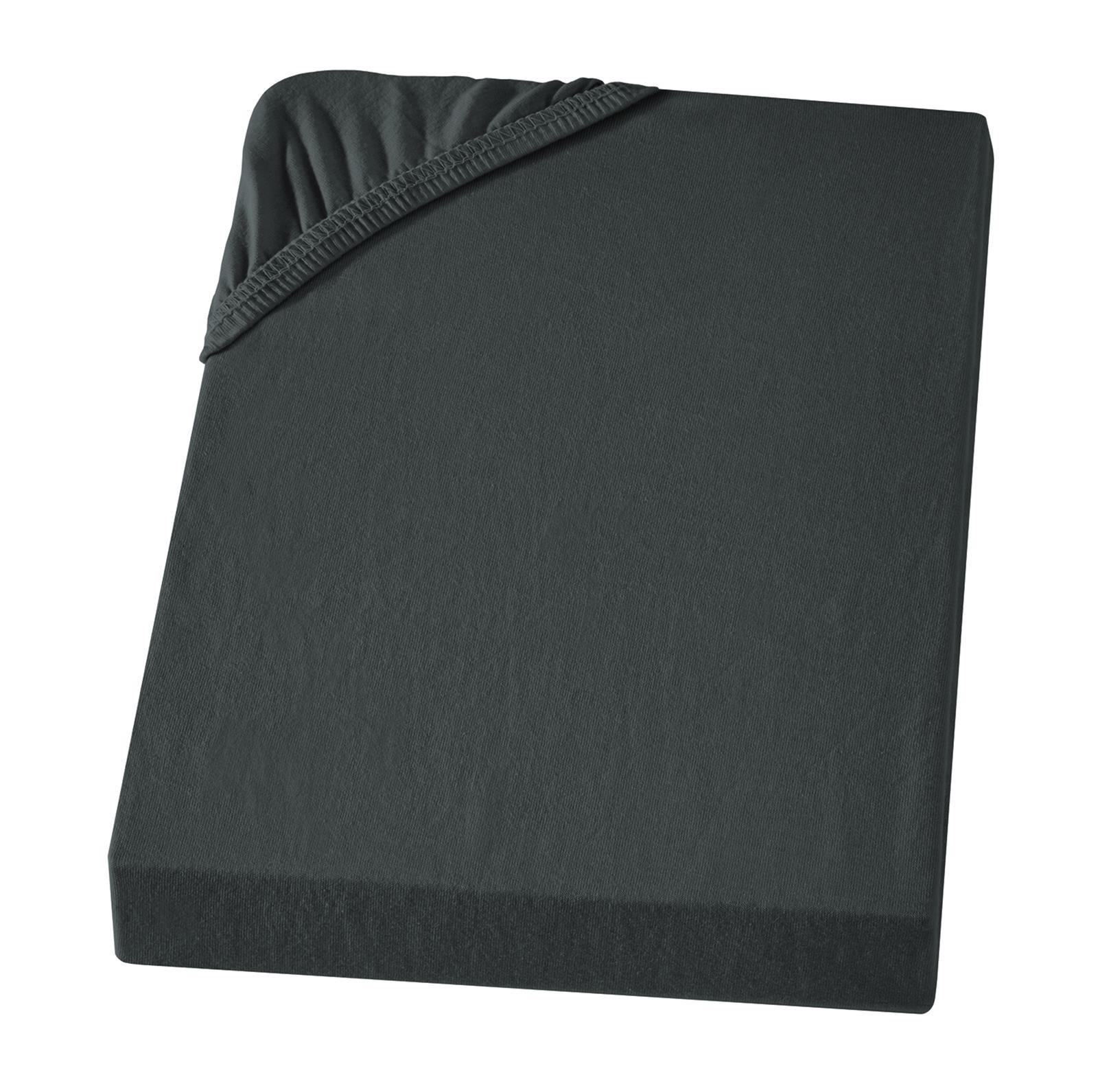Carpe Sonno Flanell-Spannbettlaken Anthrazit 90x200 cm