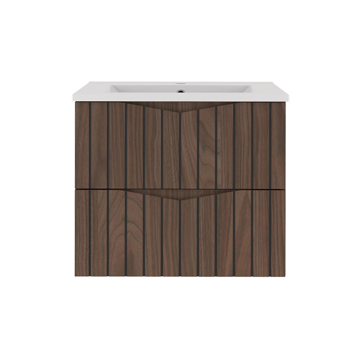 WASCHTISCH 60cm Siena Holz und Schwarz - Schwarz, Holzwerkstoff (60/50/45.8cm) - Petits-meubles