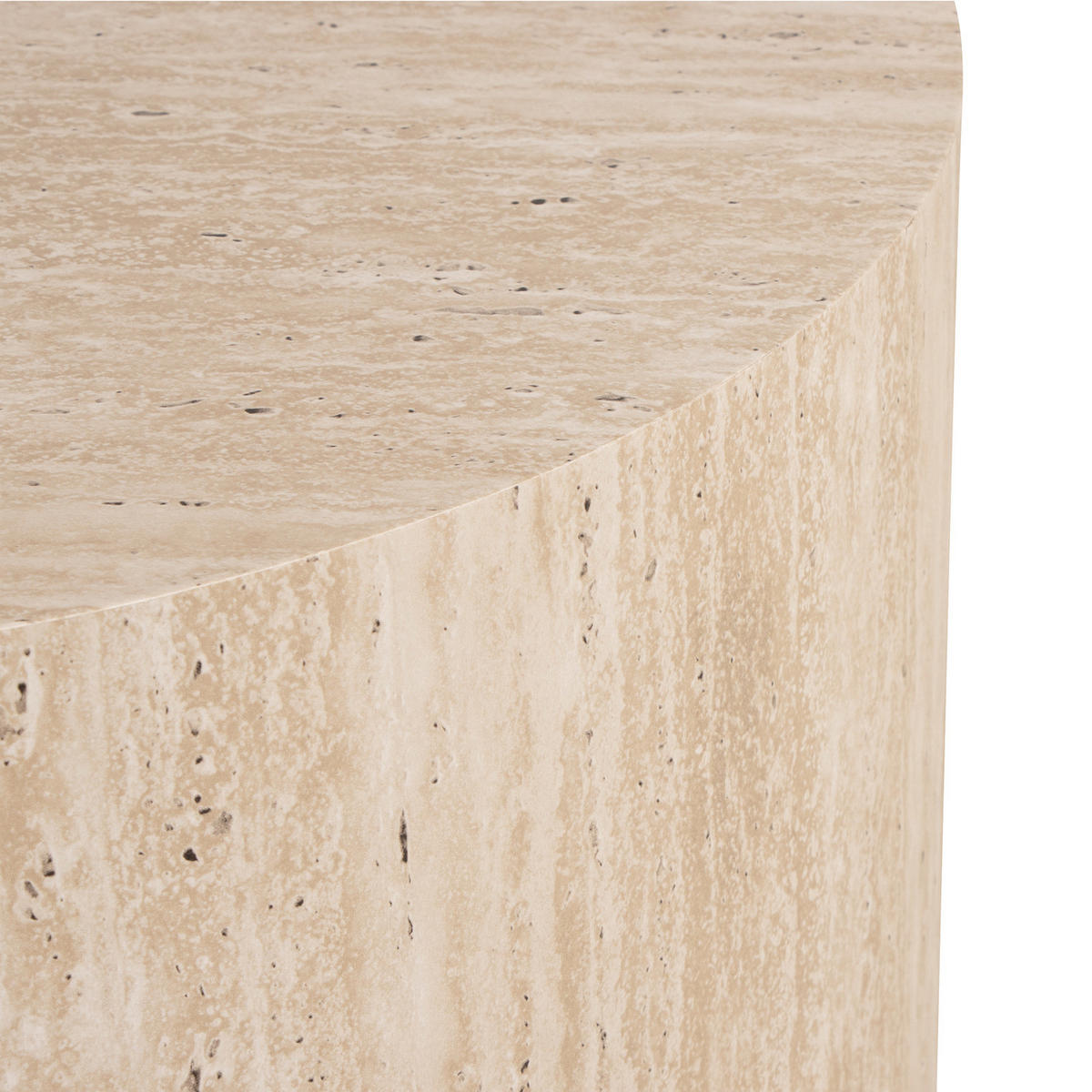 HOME24 Couchtisch Cozzens - rund - Beige, Holzwerkstoff (60/60/40cm) - home24
