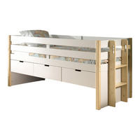 KOJENBETT Karissa 219x100x98 aus Massivholz+MDF in Weiß/natur - Buchefarben/Weiß, Holz (90/200cm) - 58aufmkessel
