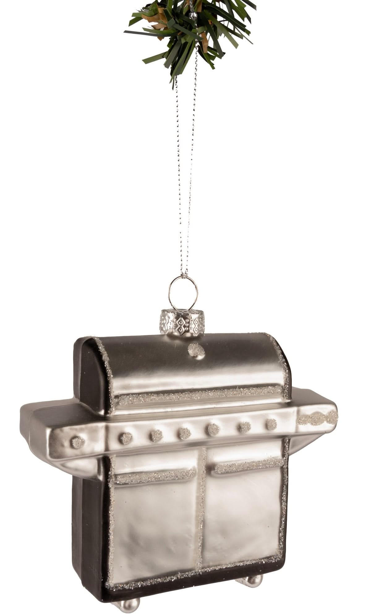WEIHNACHTSKUGEL BBQ 11 cm - Silberfarben, Glas (4/11/1cm)