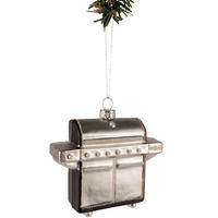 WEIHNACHTSKUGEL BBQ 11 cm - Silberfarben, Glas (4/11/1cm)