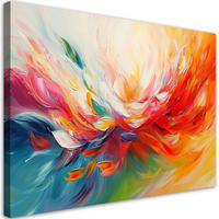 LEINWANDBILD Ausdruck der Farben Abstrakt 120x80cm - Multicolor, Textil (120/80cm) - Feeby