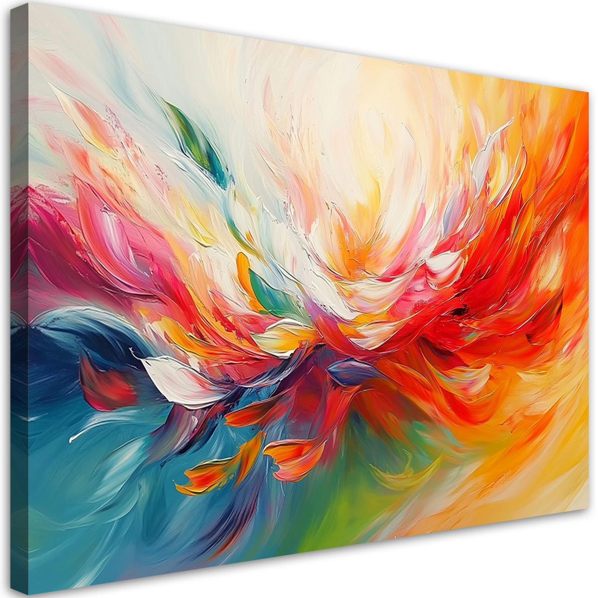 LEINWANDBILD Ausdruck der Farben Abstrakt 120x80cm - Multicolor, Textil (120/80cm) - Feeby
