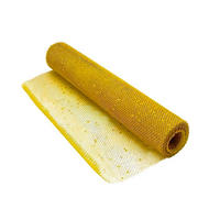 LAALU DEKORATION Rolle Netz mit Glitter Gold 36 cm x 5 m - Goldfarben, Kunststoff (7/7/40cm) - LAALU