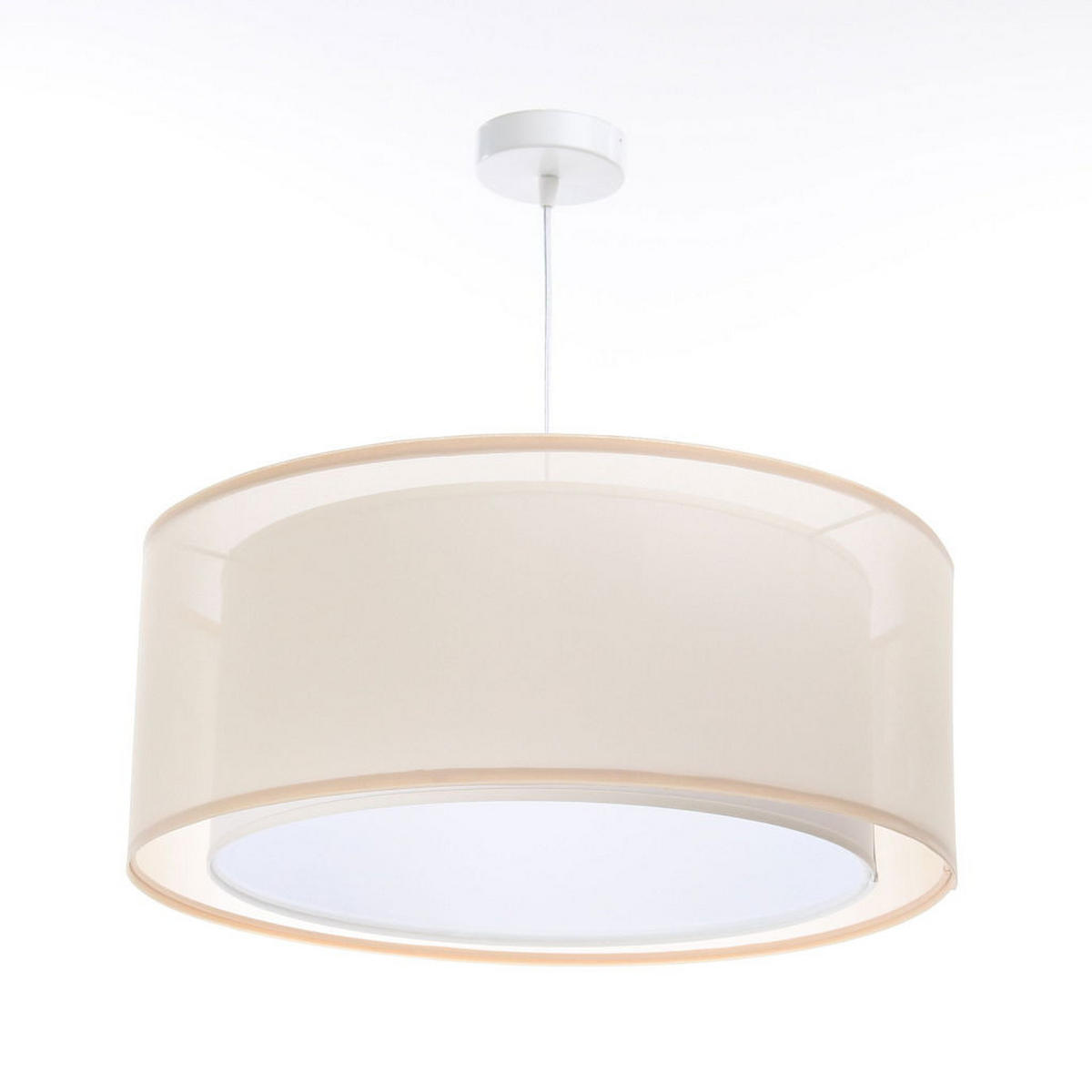 HÄNGELEUCHTE Weiß 40/17 cm - Beige/Weiß, Kunststoff (40/0.9/17cm) - ONZENO