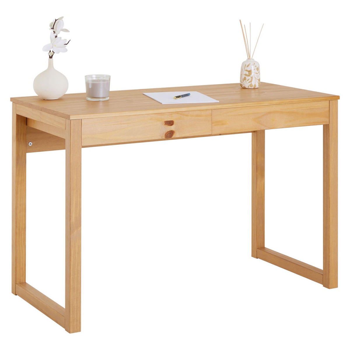 SCHREIBTISCH NOAH - Braun, Holz (54/110/75cm) - IDIMEX