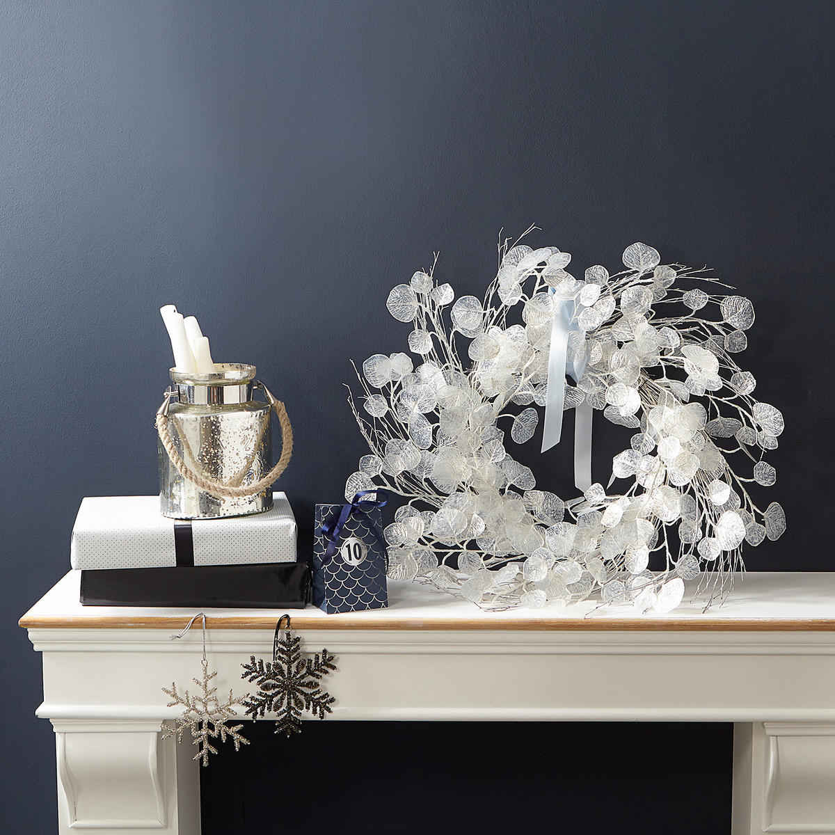 BAUMANHÄNGER Hang On Flocke - Silberfarben, Metall (13/13/0.5cm) - Butlers