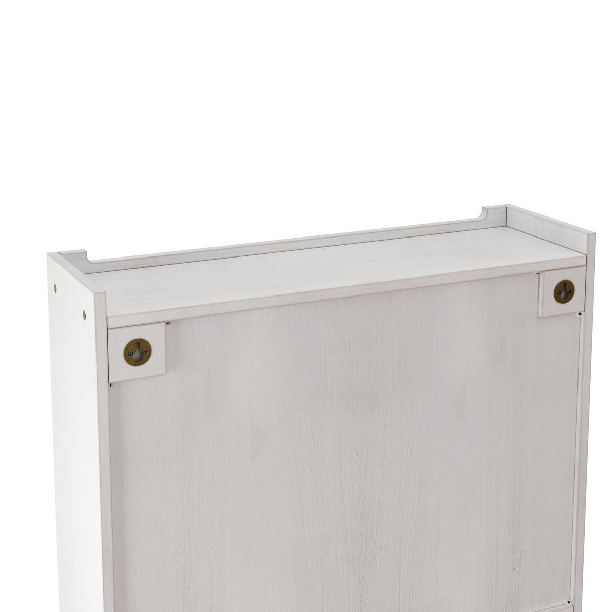 KÜCHENOBERSCHRANK 63x18x60 cm Weiß aus Massivholz & Glas mit 3-stufigem Doppeltürschrank - Weiß, Holz (63/60/18cm) - Modfu