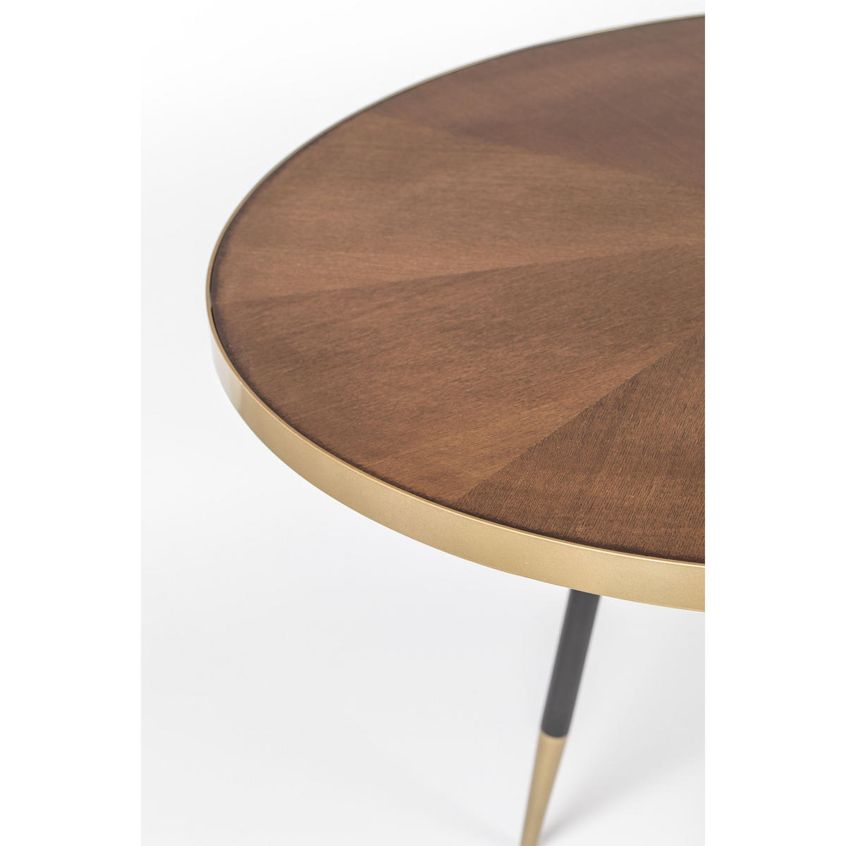 ESSTISCH Denise Oval 220x90 cm Braun/ Gold - Braun, Holz (200/90/75cm) - Housecraft Living