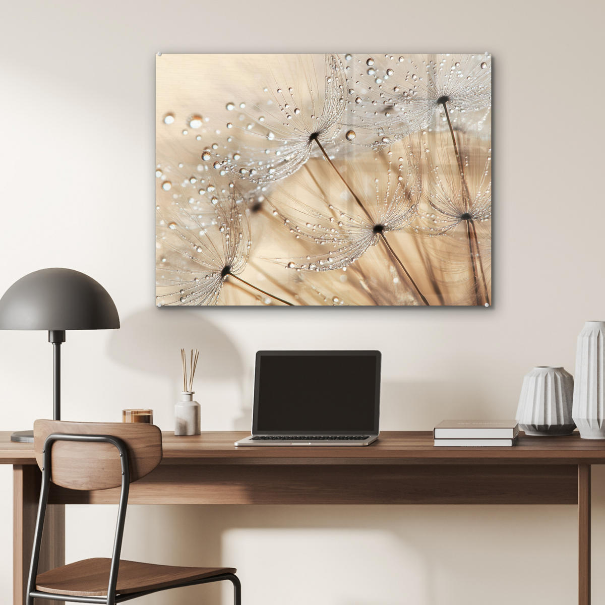 OBRAZ NA AKRYLOVOM SKLE Púpava - Abstraktné - Príroda - Béžová 80x60 cm - hnedá, sklo (80/60cm) - MuchoWow