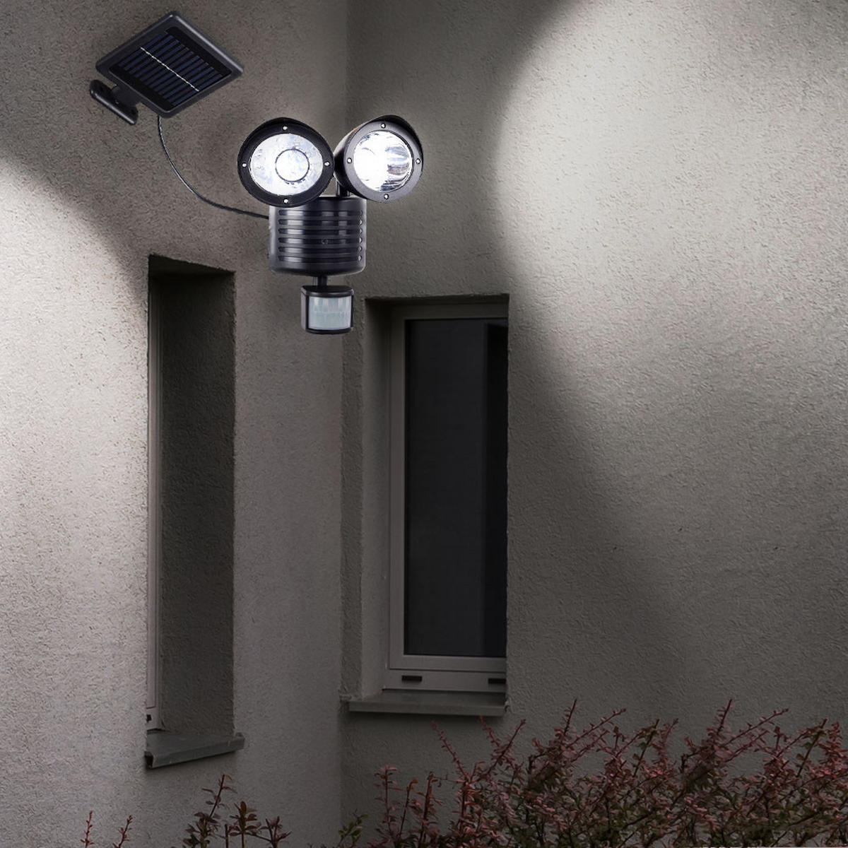 LED STRAHLER Kunststoff Schwarz - Schwarz, Kunststoff (11/18/20.5cm)