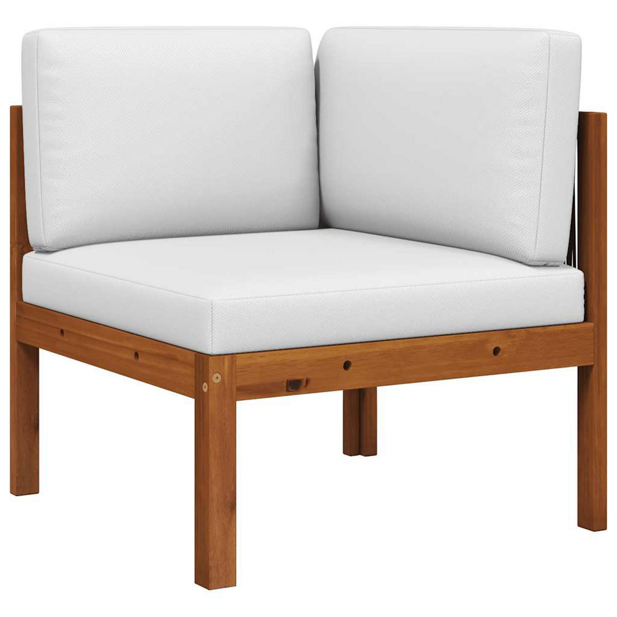 LOUNGEGARNITUR mit Seilrückenlehne und Ecksofa, aus Holz und Seil, 2-teiliges Set - Creme/Braun, Holz/Textil (65/60/65cm) - vidaXL