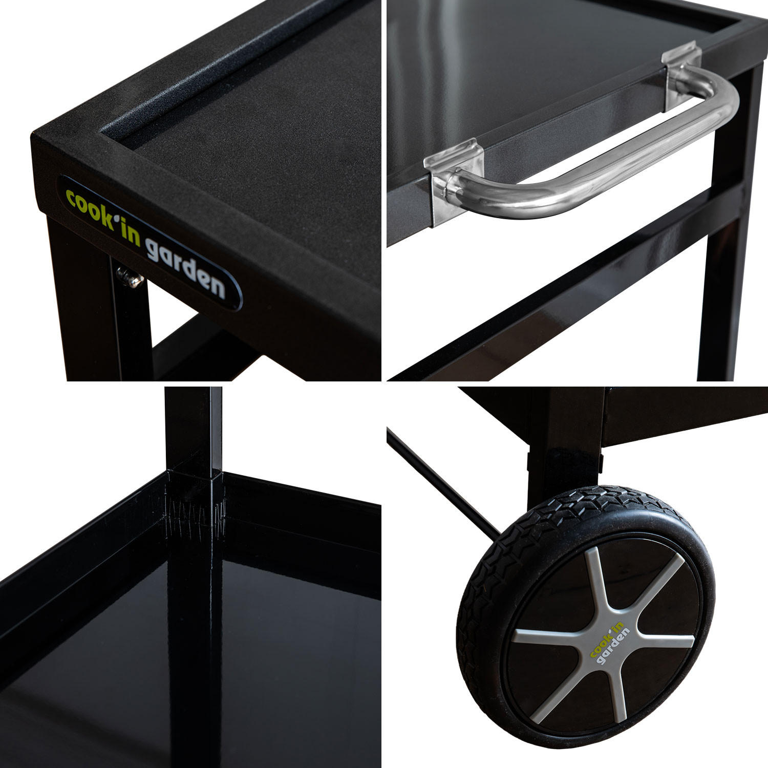 GESTELL Coban Schwarz - Schwarz, Metall (65/80.5/97cm) - Cook'in Garden