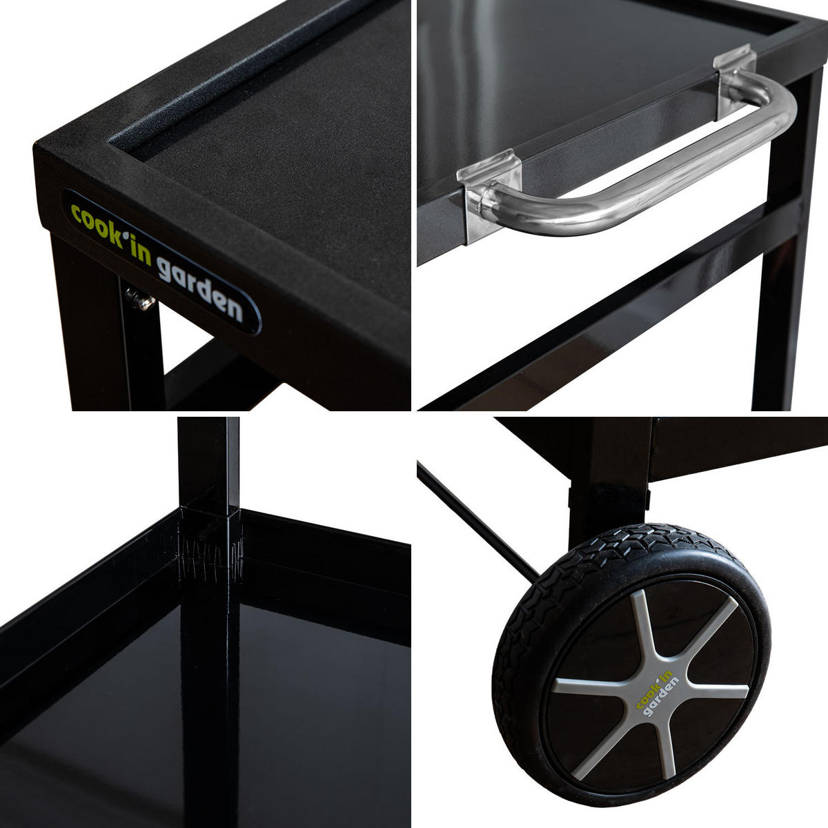 GESTELL Coban Schwarz - Schwarz, Metall (65/80.5/97cm) - Cook'in Garden