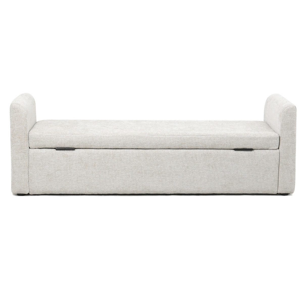 AUFBEWAHRUNGSBANK aus Stoff 150cm, beige - Beige, Textil (151/50/45cm) - Giga Meubel