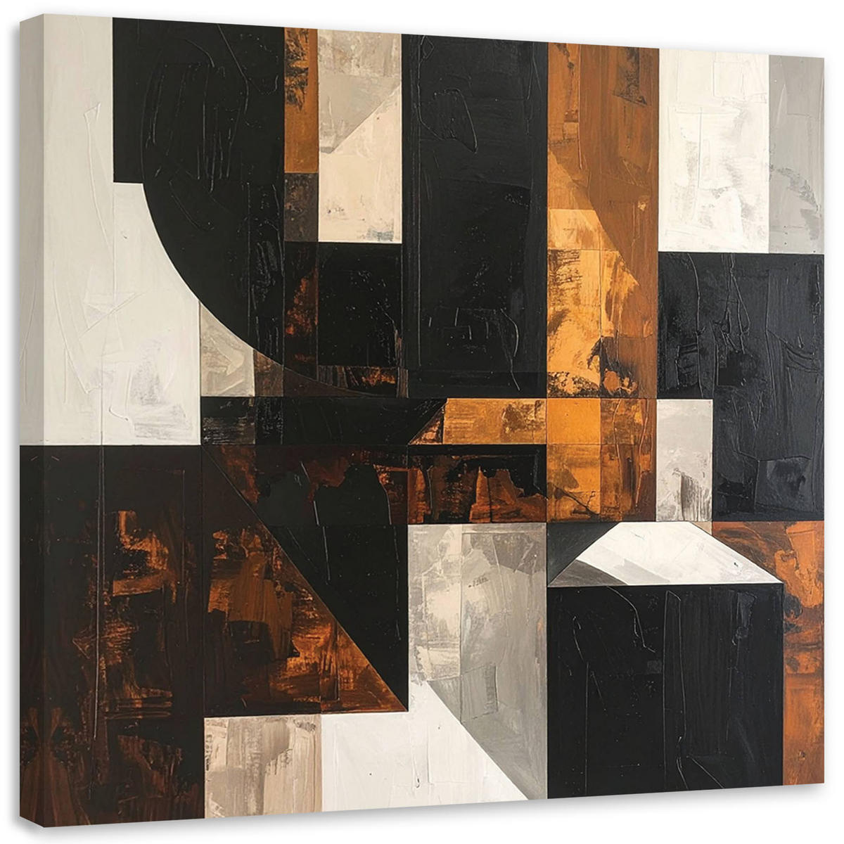 LEINWANDBILD 3D und geometrisch 60x60cm - Braun, Textil (60/60cm) - Feeby