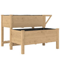 HOCHBEET 2-stufig aus Tannenholz Braun - Hellbraun, Holz (102/76.5/119.5cm) - Outsunny