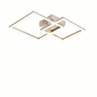 LED DECKENLEUCHTE Elwynne 34.5/34.5/6.7 cm - Silberfarben, Kunststoff (34.5/34.5/6.7cm) - ZMH