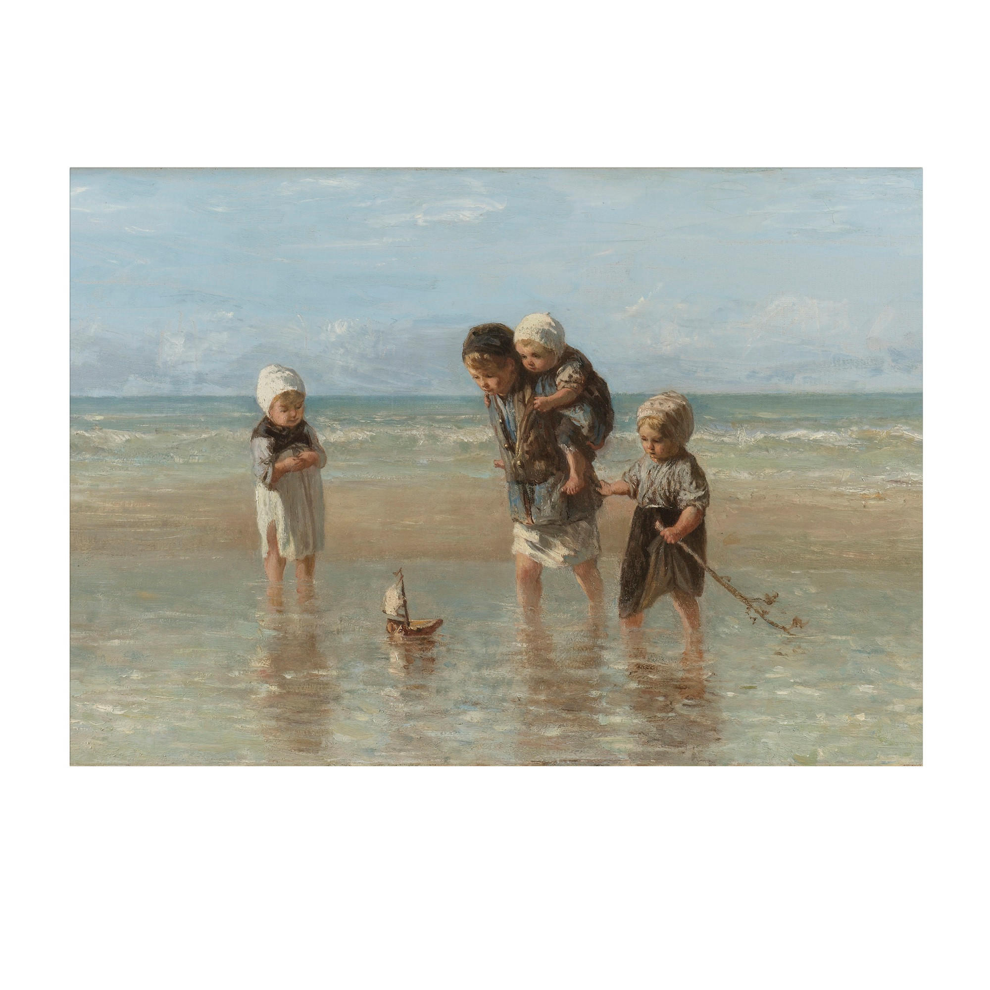 LEINWANDBILD | Kinder des Meeres | 75x100cm - Multicolor, Holzwerkstoff (100/70cm) - Art for the Home