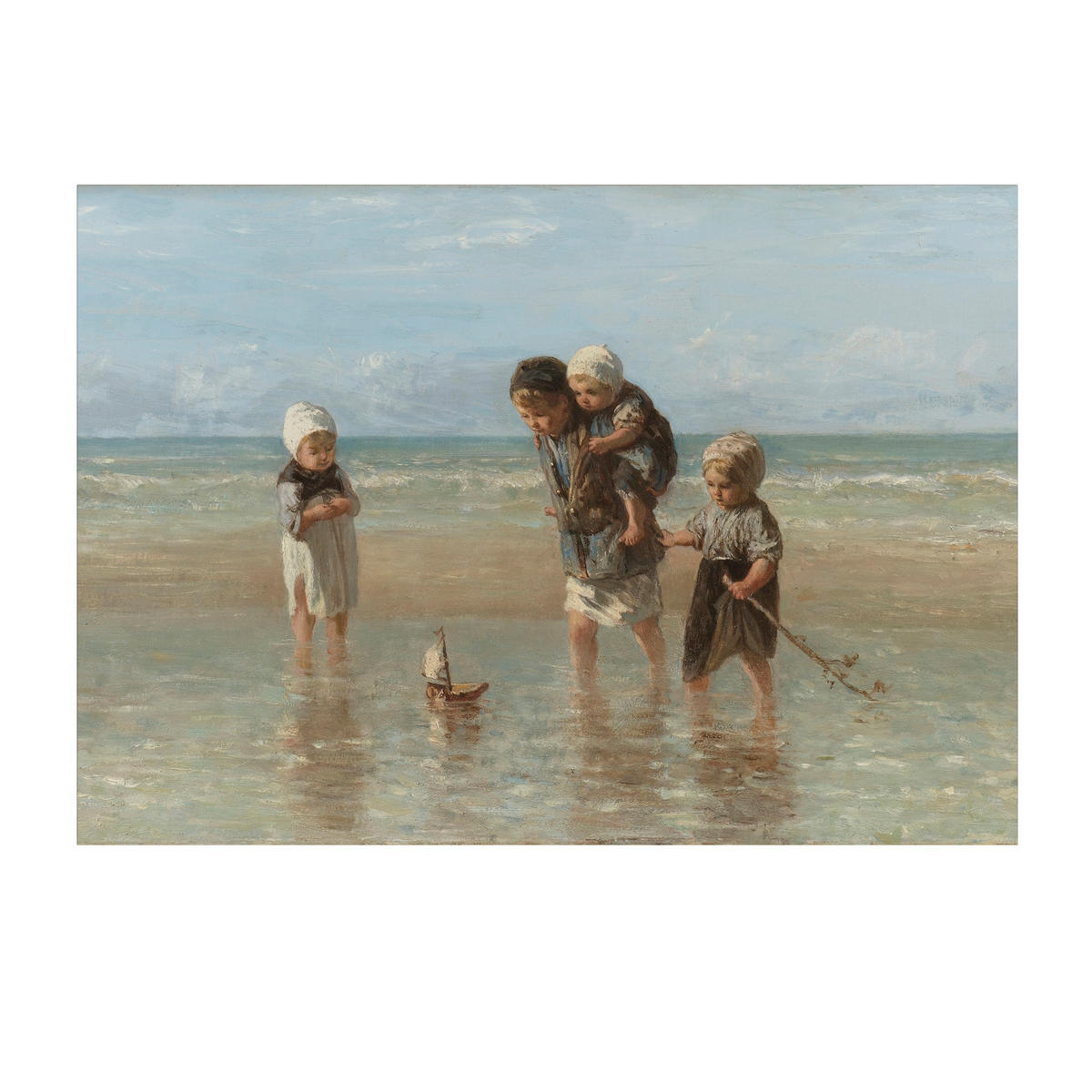 LEINWANDBILD | Kinder des Meeres | 75x100cm - Multicolor, Holzwerkstoff (100/70cm) - Art for the Home