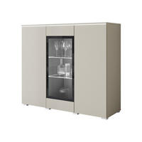 KOMMODE Vera 120 mit weißer LED Beleuchtung - Kaschmir/Silberfarben, Holzwerkstoff/Kunststoff (120/104/40cm) - MIRJAN24