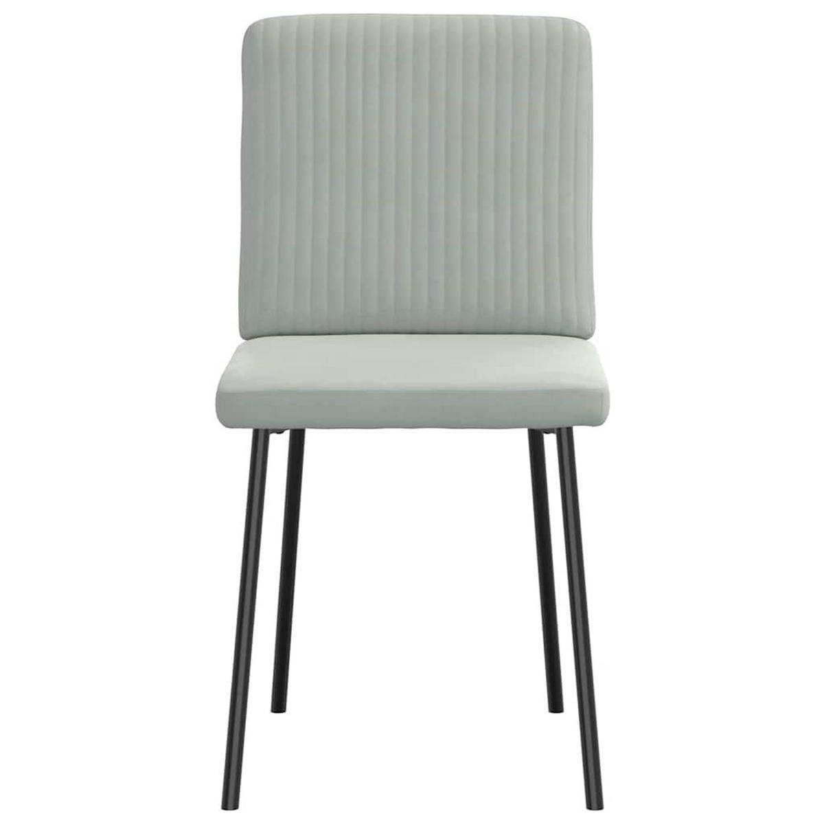 ESSZIMMERSTÜHLE 2 Stk. Hellgrau Samt 45*54*83cm - Grau, Metall (45/83/54cm) - ZMH