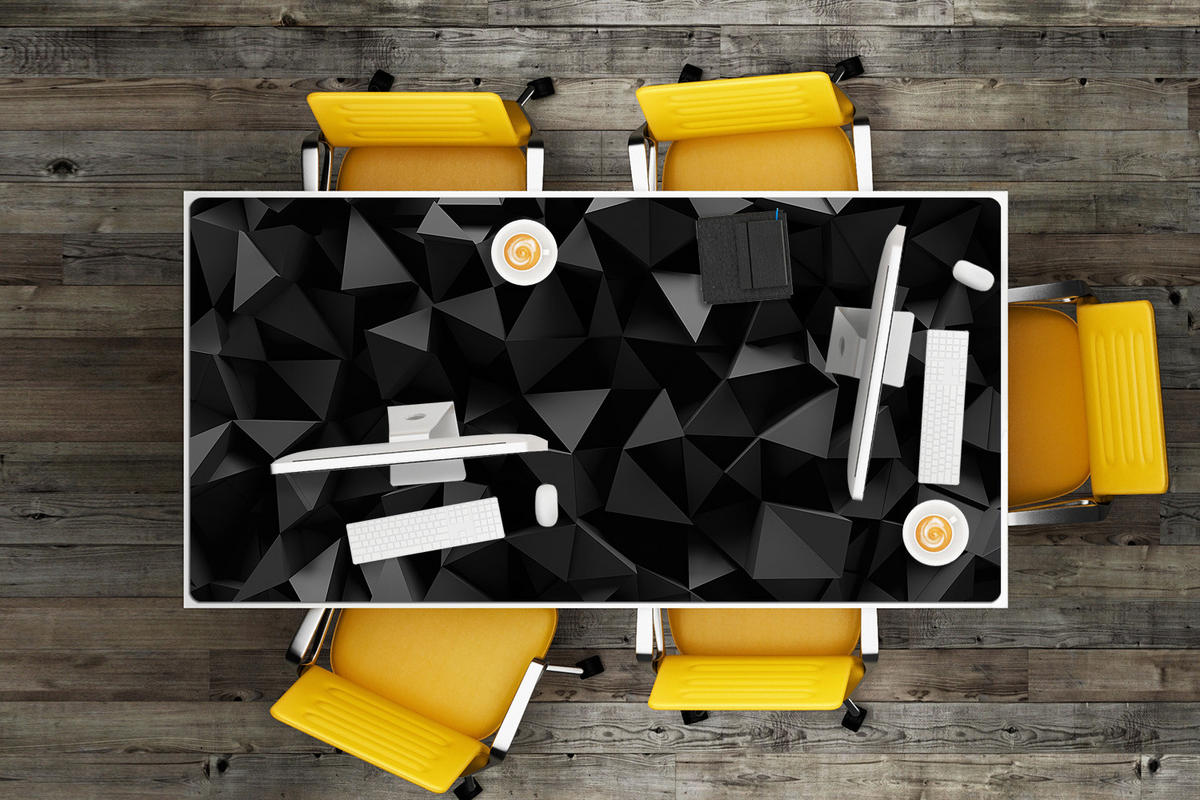 SCHREIBTISCHUNTERLAGE 90x45 cm Schwarz - Schwarz, Kunststoff (1.6/90/45cm) - ArtPrintCave