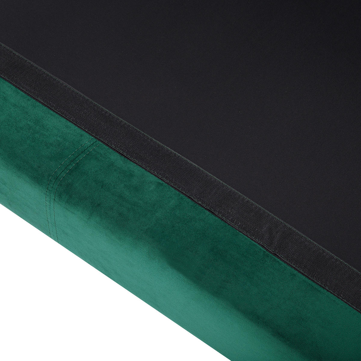 ECKSOFA Samtstoff Grün rechtsseitig Oslo - Dunkelgrün, Textil (270/151cm) - Beliani