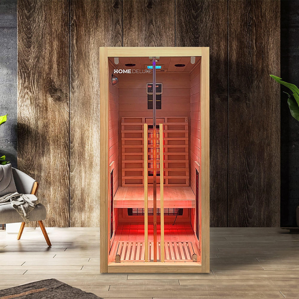 INFRAROTKABINE SONORA S - Größe: S - Naturfarben, Holz (90/190/90cm) - Home Deluxe