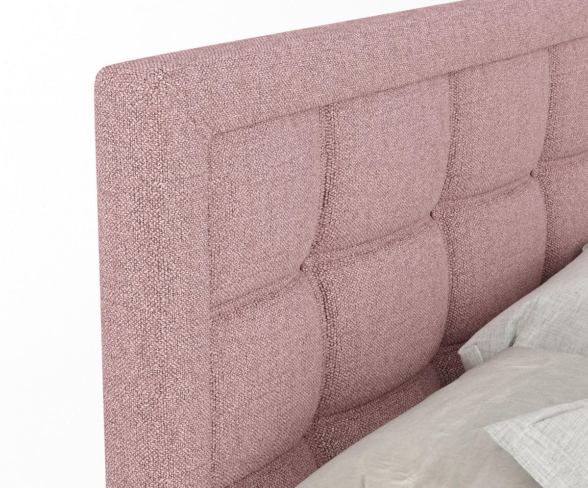 BOXSPRINGBETT Ambrosia Rosa 160/200 cm - Schwarz/Rosa, Holz/Holzwerkstoff (160/200cm) - Maison de Reve