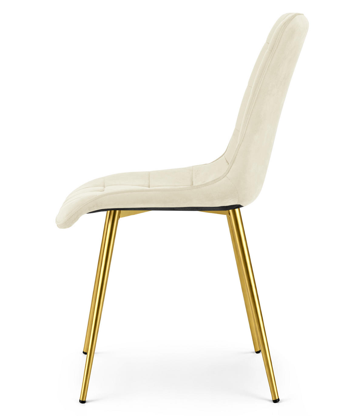 STUHL Beige 49x60 cm SPLIT Samtbezug - Beige, Metall (49/56/60cm)
