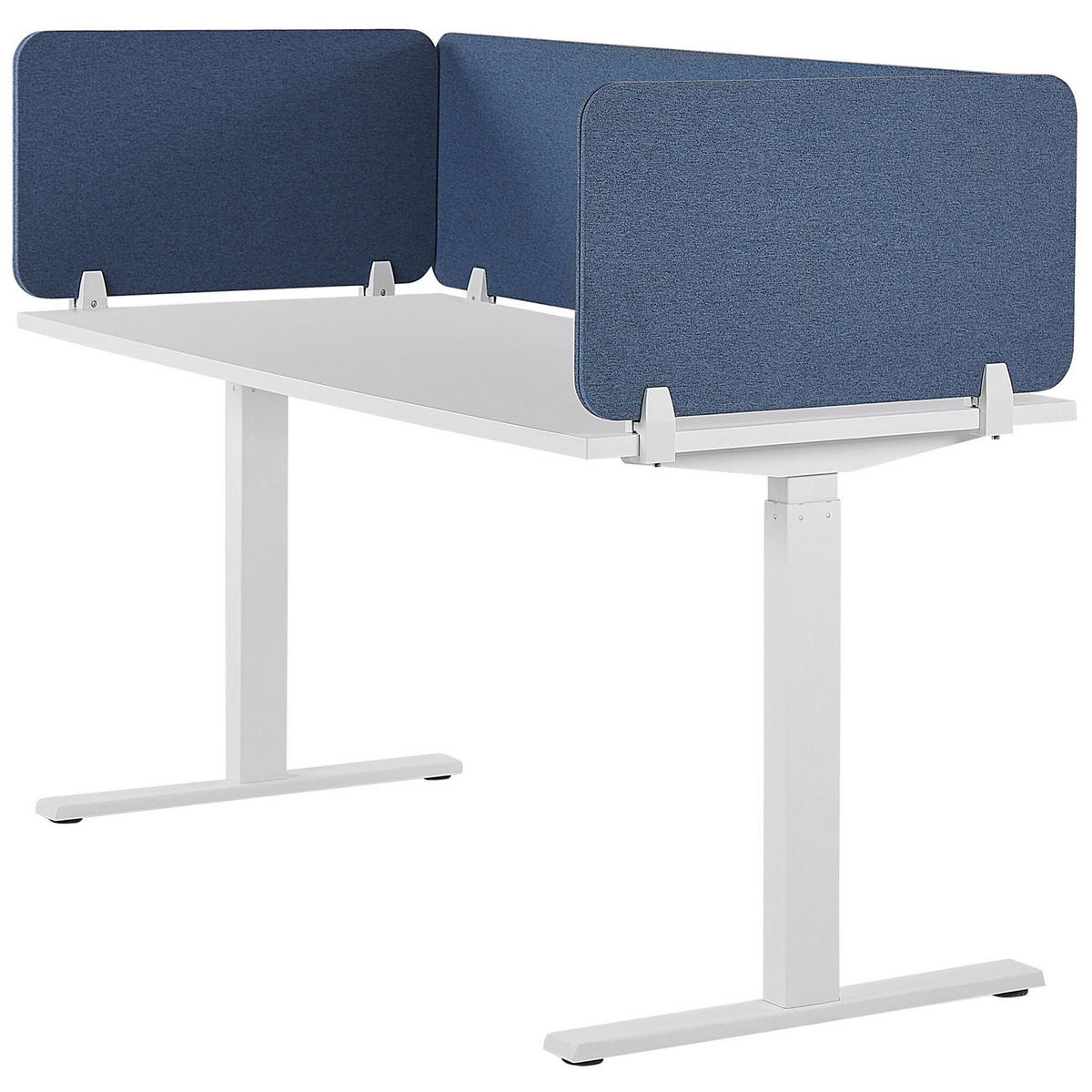 SCHREIBTISCHTRENNWAND 72 x 40 cm Blau Wally - Blau, Textil (72/40/2cm) - Beliani