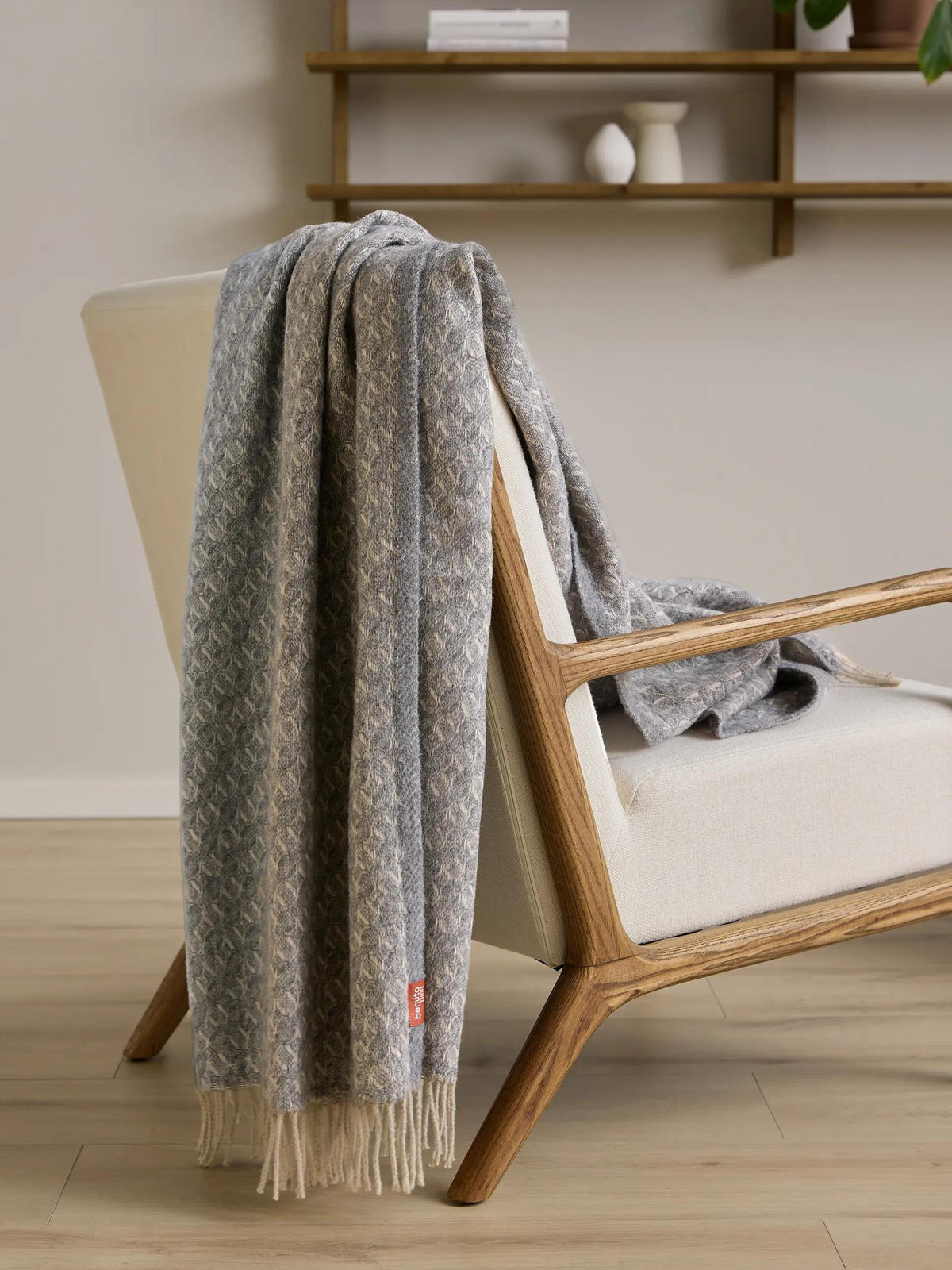 DECKE Liana Grau 130/180 cm - Grau, Textil (130/180cm) - benuta