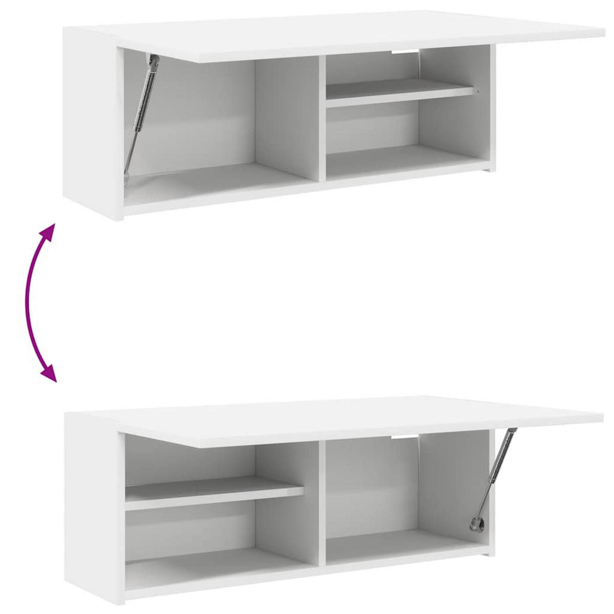 BAD-WANDSCHRANK Weiss 80/25/30 Cm Holzwerkstoff - Weiß, Holzwerkstoff (25/30/80cm) - vidaXL