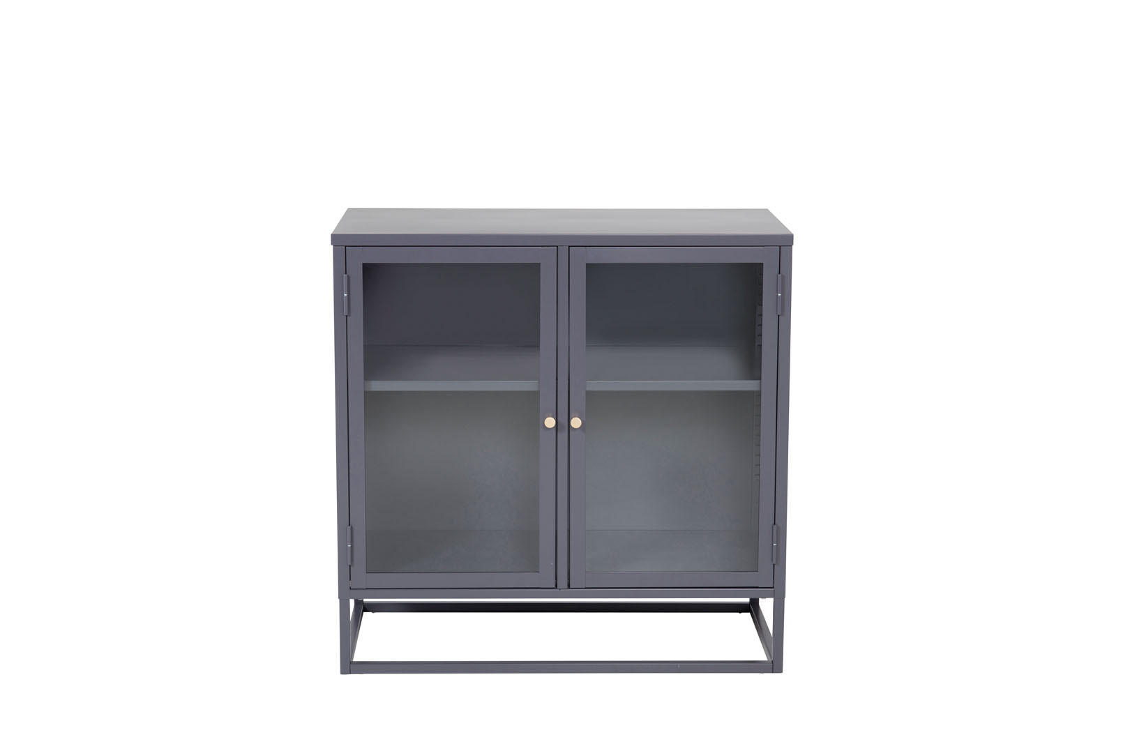 VITRINE grau - Hellgrau, Holzwerkstoff (85/85/40cm) - ebuy24