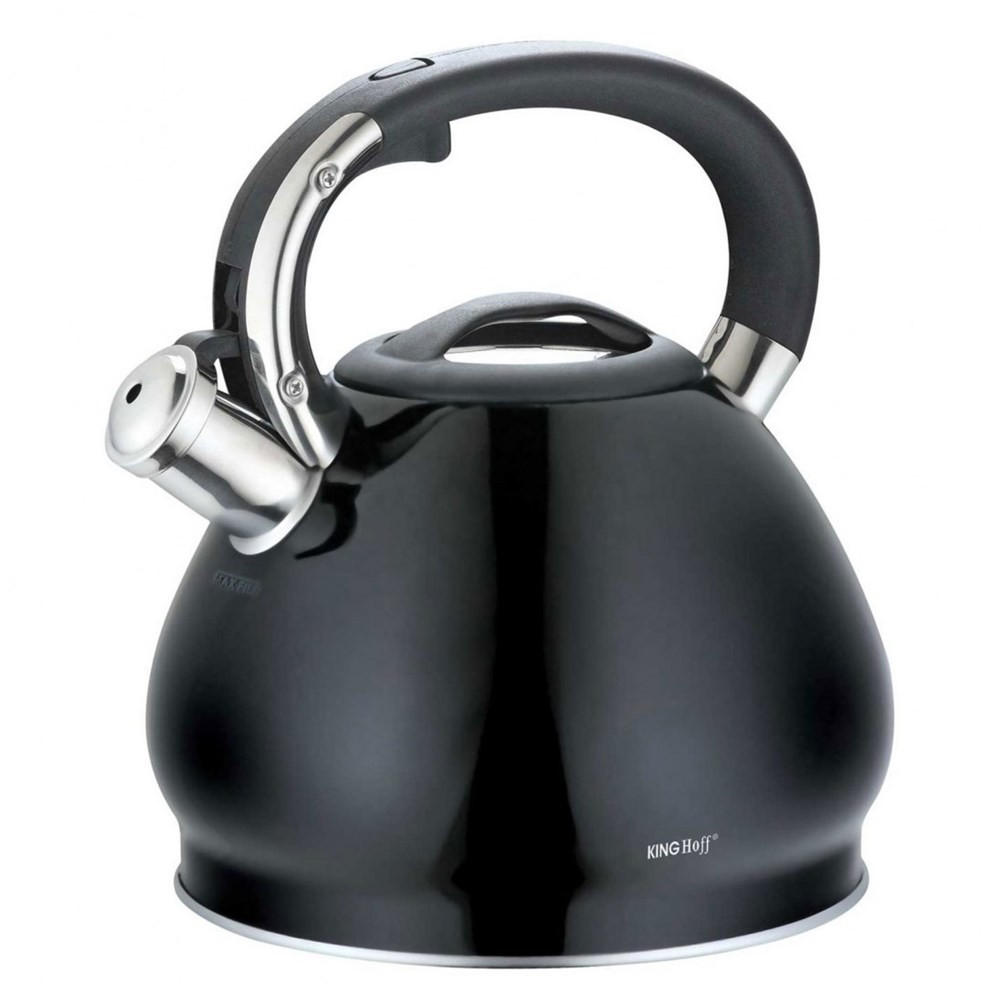 WASSERKESSEL Schwarz 25/27/30 cm KH1221 - Schwarz, Metall (25cm) - Kinghoff 