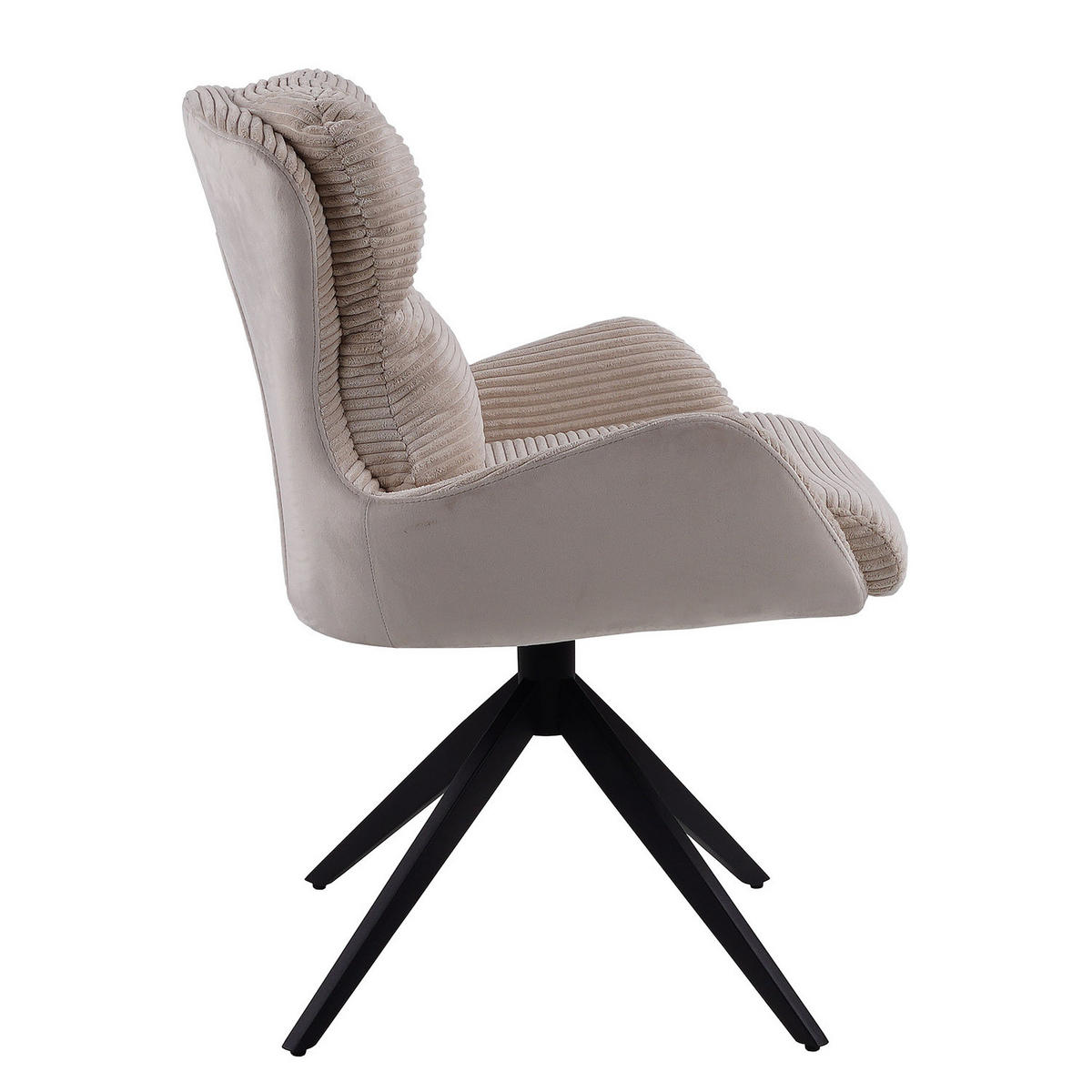 ARMLEHNENSTUHL - 2er-Set - Beige, Textil/Metall (58/88/68cm) - home24