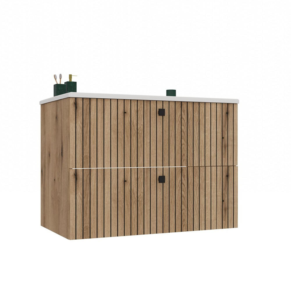 SKŘÍŇKA POD UMYVADLO dub 80/59/47 - barva dubu, kompozitní dřevo (80/59/47cm) - RAUMHIRSCH FURNITURE