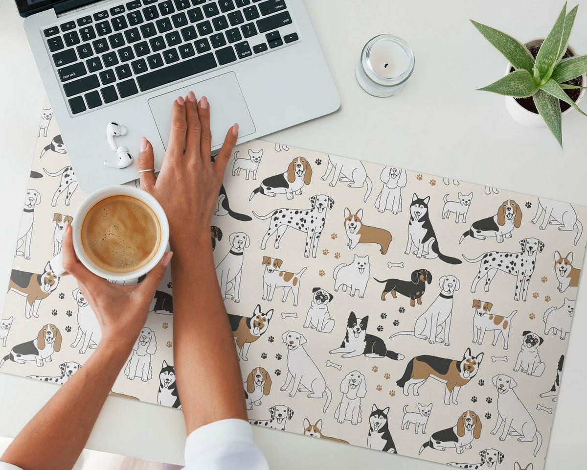 SCHREIBTISCHUNTERLAGE 90x45 cm Beige - Sandfarben, Kunststoff (1.6/90/45cm) - Wallfluent