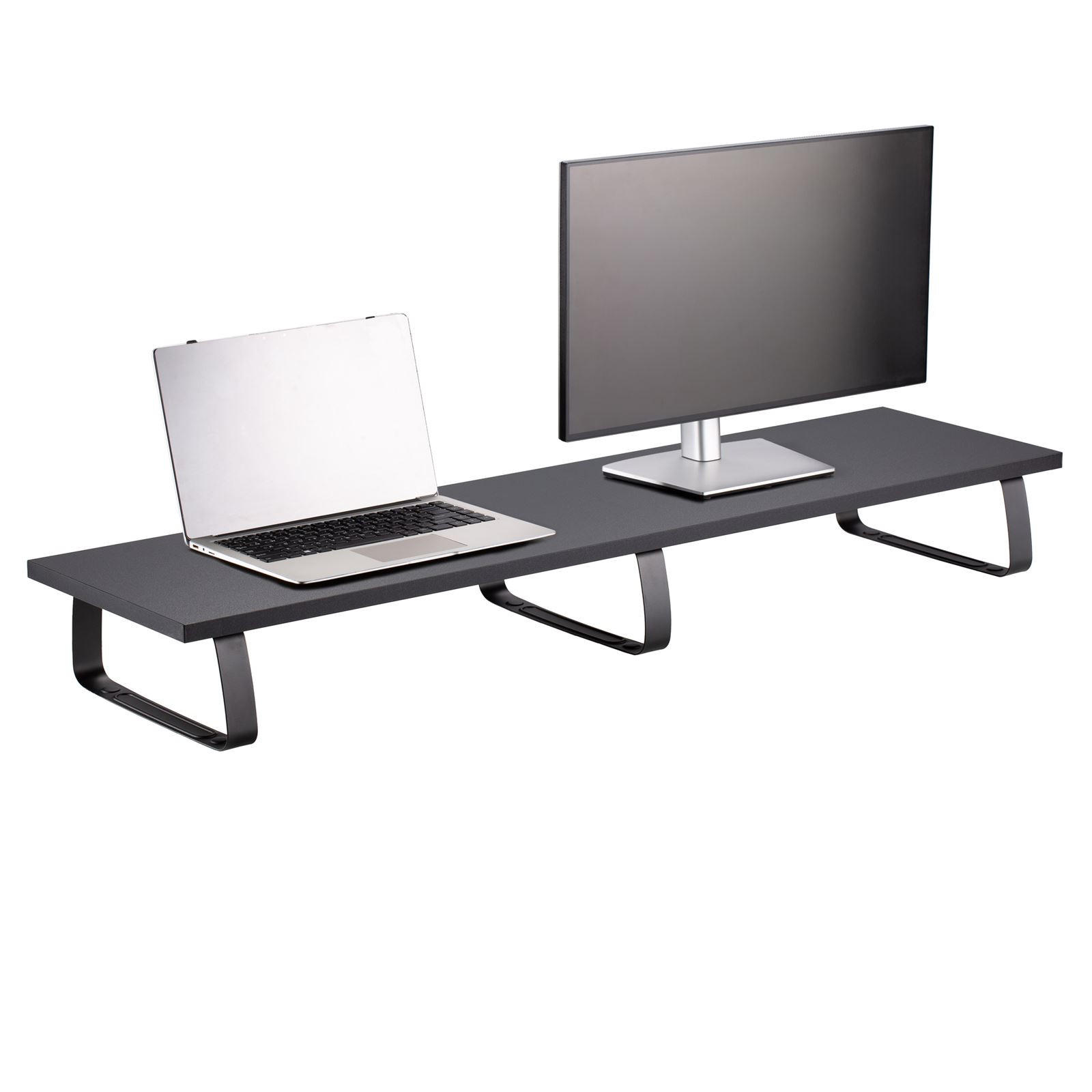 CARO-Möbel Monitorständer Schwarz 100x12x26 cm