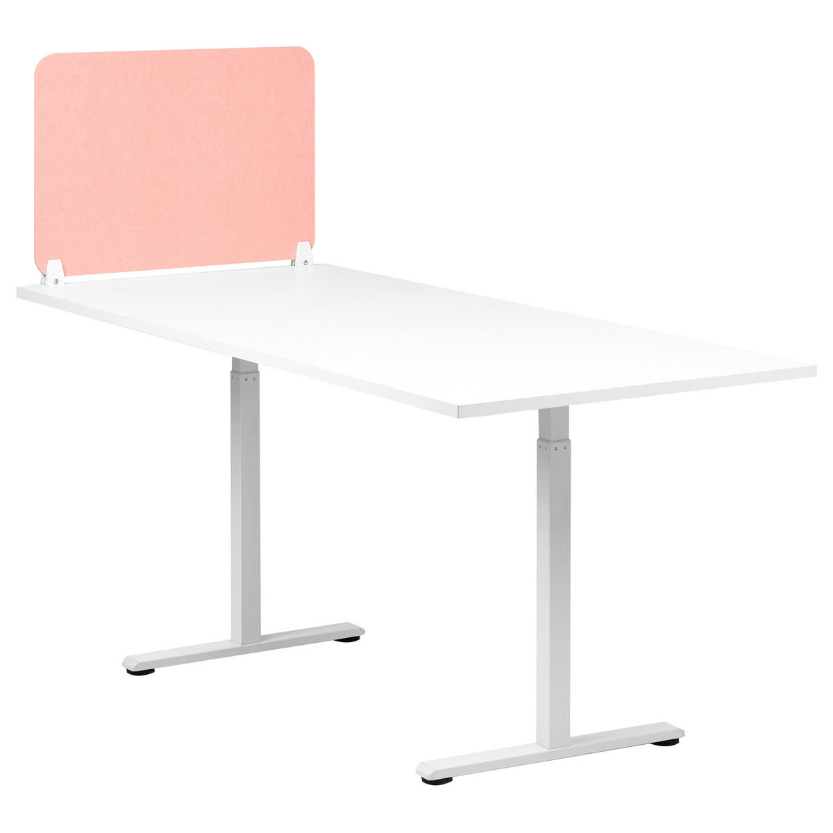 DĚLICÍ STĚNA NA STŮL 72/50 cm Broskvově růžová Split - růžová, textil (72/50/1cm) - Beliani