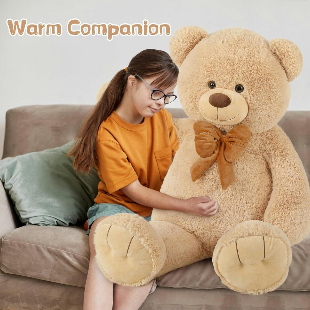 STOFFTIER Teddybär 120 cm Braun - Braun, Textil (90/120cm)